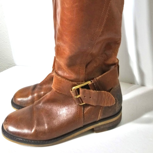 Lucky Brand Brown Leather Knee High Boots 6.5M - Picture 5 of 8